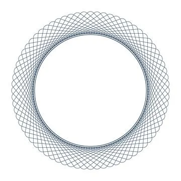 Vector round Guilloche elements for certificate or diploma and currency design Stock Illustration