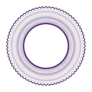 Vector round Guilloche elements for certificate or diploma and currency design Illustrazione stock