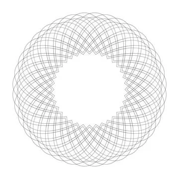 Vector round Guilloche elements for certificate or diploma and currency design イラスト素材