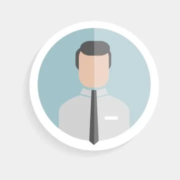 Vector round icon successful man Stock Illustration