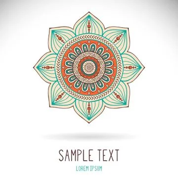 Vector round Mandala Stock Illustration