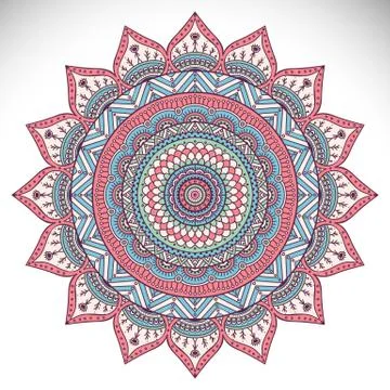 Vector round Mandala Stock Illustration