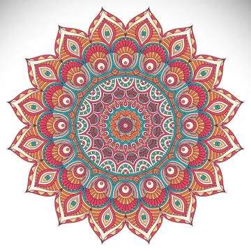 Vector round Mandala Stock Illustration