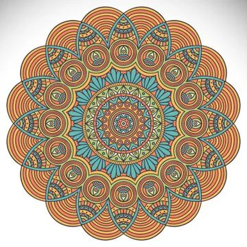 Vector round Mandala Stock Illustration