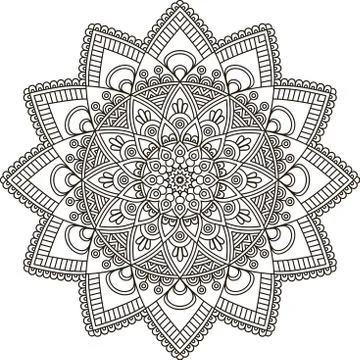 Vector round Mandala Stock Illustration