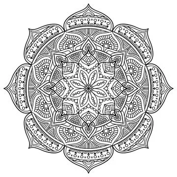 Vector round Mandala Stock Illustration