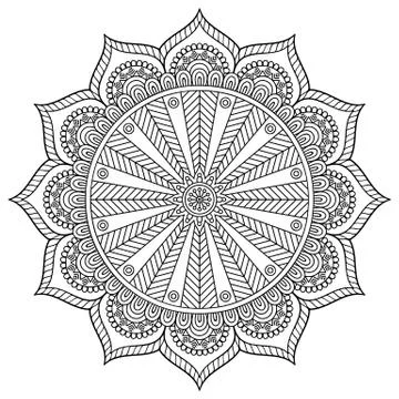 Vector round Mandala Stock Illustration