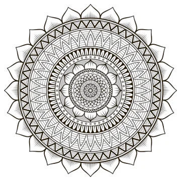 Vector round Mandala Stock Illustration