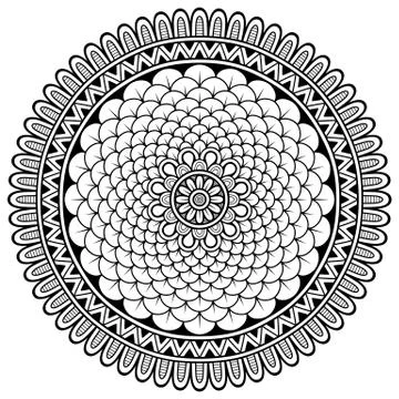 Vector round Mandala Stock Illustration