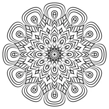 Vector round Mandala Stock Illustration