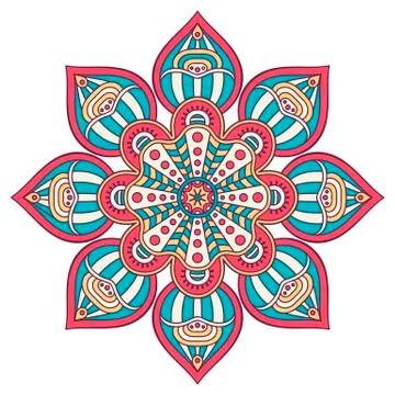Vector round Mandala Stock Illustration