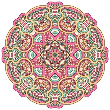 Vector round Mandala Stock Illustration