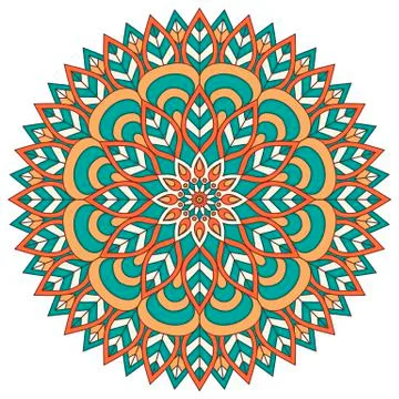 Vector round Mandala Stock Illustration