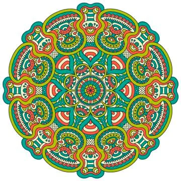 Vector round Mandala Stock Illustration