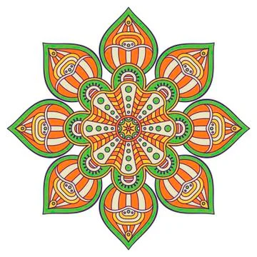 Vector round Mandala Stock Illustration