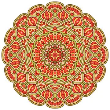 Vector round Mandala Stock Illustration