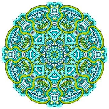 Vector round Mandala Stock Illustration