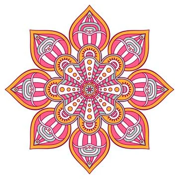 Vector round Mandala Stock Illustration