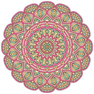 Vector round Mandala Stock Illustration