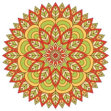 Vector round Mandala Stock Illustration