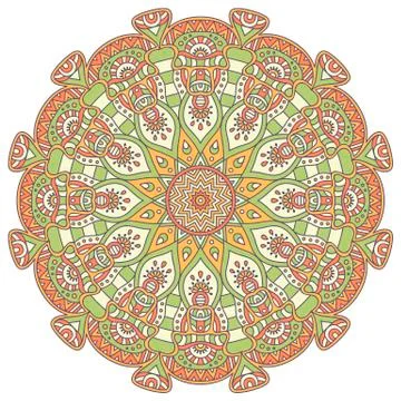Vector round Mandala Stock Illustration