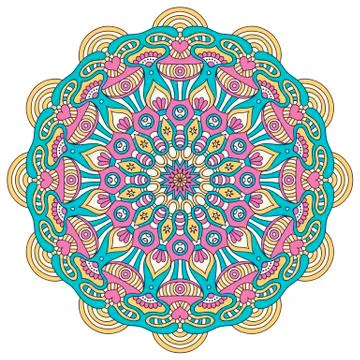Vector round Mandala Stock Illustration