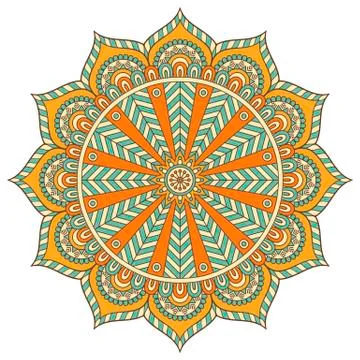 Vector round Mandala Stock Illustration