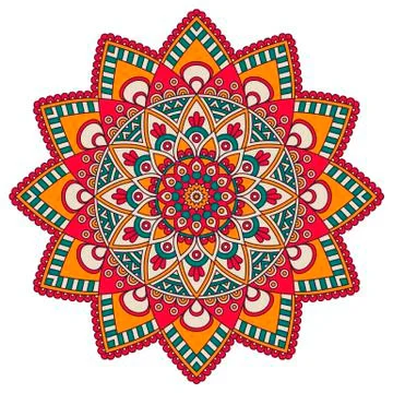 Vector round Mandala Stock Illustration