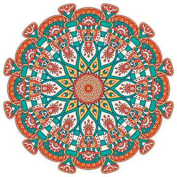 Vector round Mandala Stock Illustration