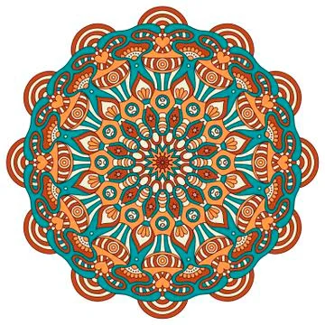 Vector round Mandala Stock Illustration