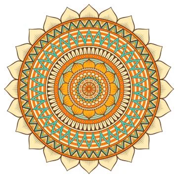 Vector round Mandala Stock Illustration