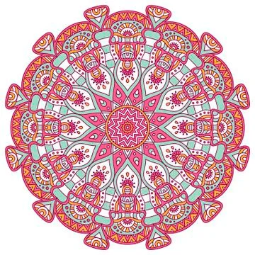 Vector round Mandala Stock Illustration