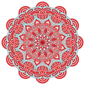Vector round Mandala Stock Illustration