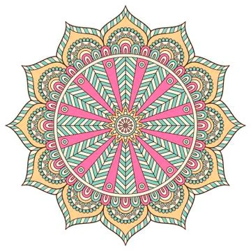 Vector round Mandala Stock Illustration