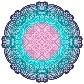 Vector round Mandala Stock Illustration