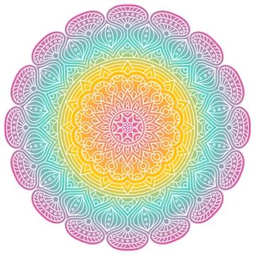 Vector round Mandala Stock Illustration