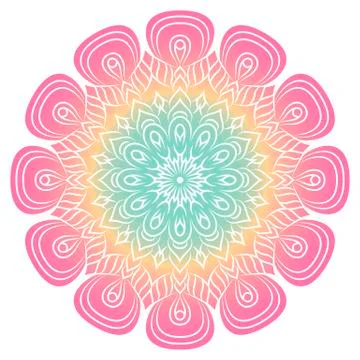 Vector round Mandala Stock Illustration