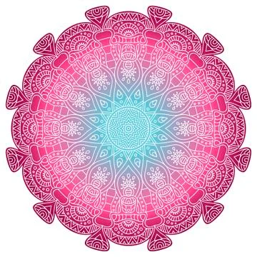 Vector round Mandala Stock Illustration