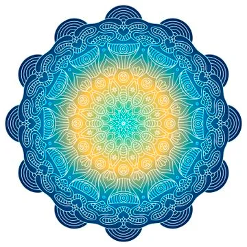 Vector round Mandala Stock Illustration