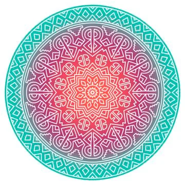 Vector round Mandala Stock Illustration