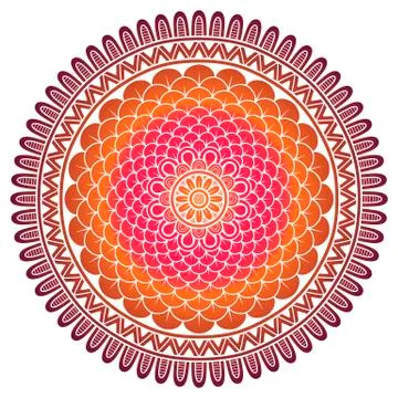 Vector round Mandala Stock Illustration