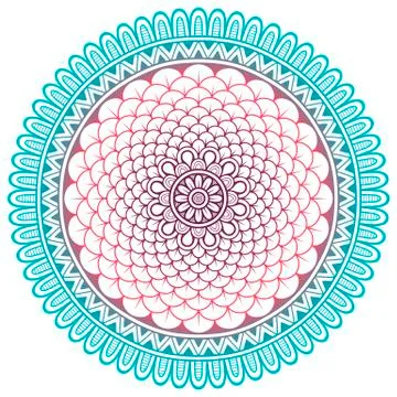 Vector round Mandala Stock Illustration