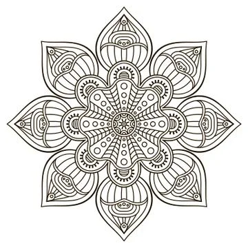 Vector round Mandala Stock Illustration