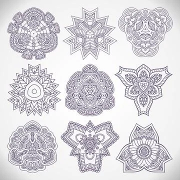 Vector round Mandala Stock Illustration