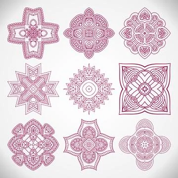 Vector round Mandala Stock Illustration