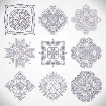 Vector round Mandala Stock Illustration
