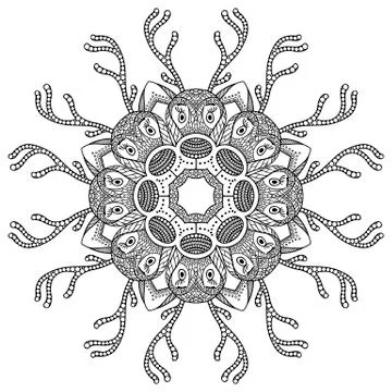 Vector round Mandala Stock Illustration