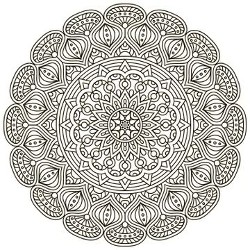 Vector round Mandala Stock Illustration