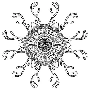 Vector round Mandala Stock Illustration