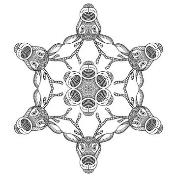 Vector round Mandala Stock Illustration